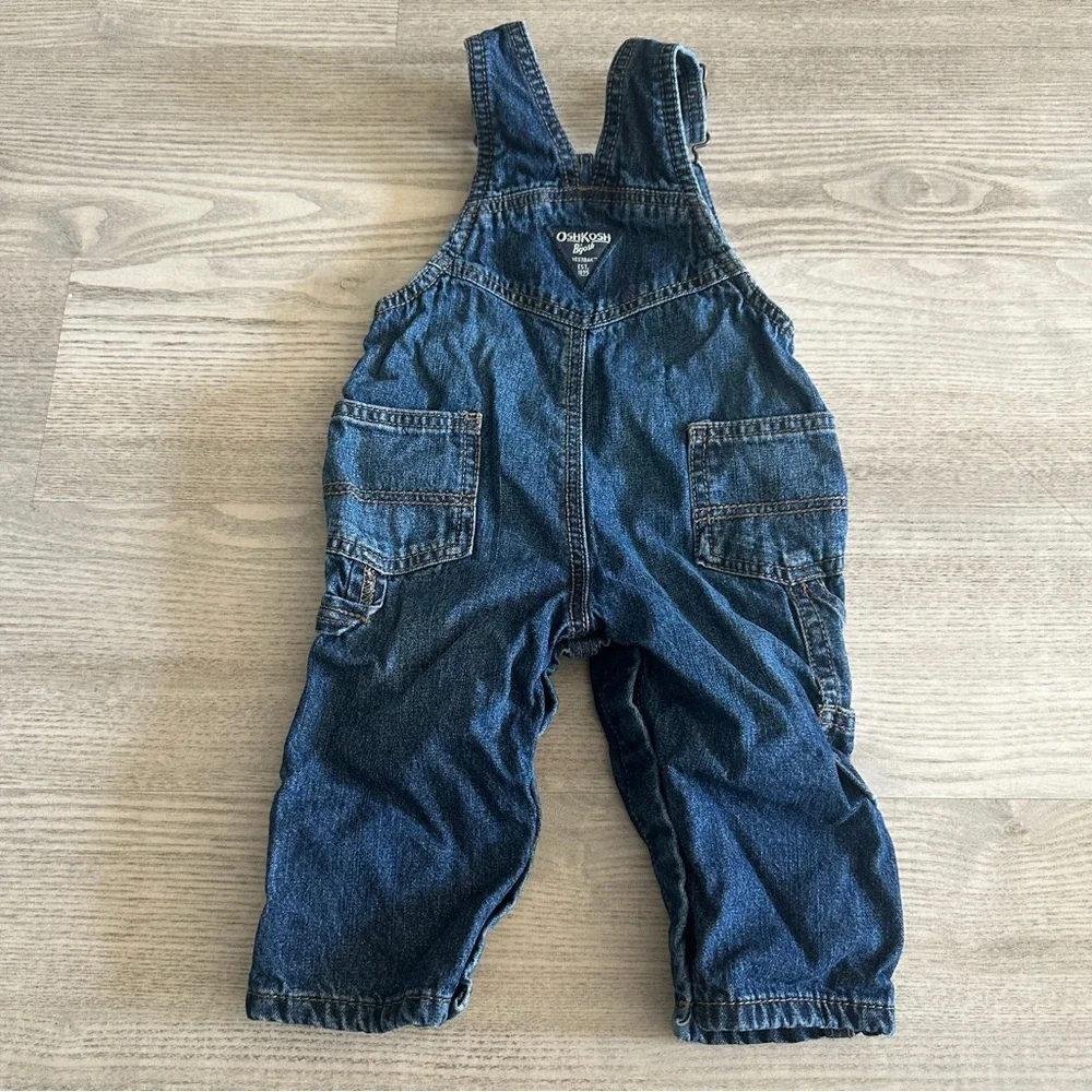 OshKosh B'gosh Lined Classic Blue Denim Overalls 6-9 months